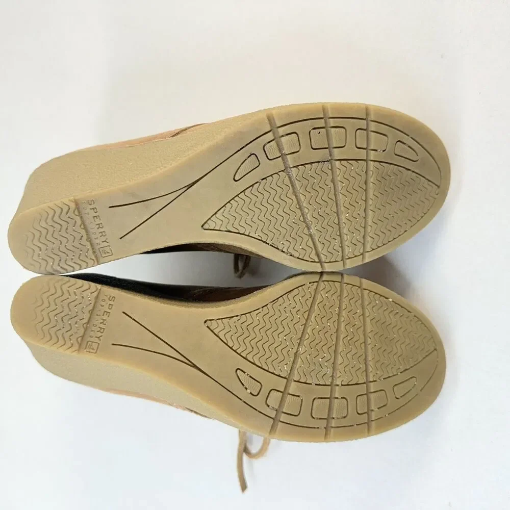 Sperry Top-Sider Harlow Women's Size 5 M Burnished Leather Wedge Bootie Shoes